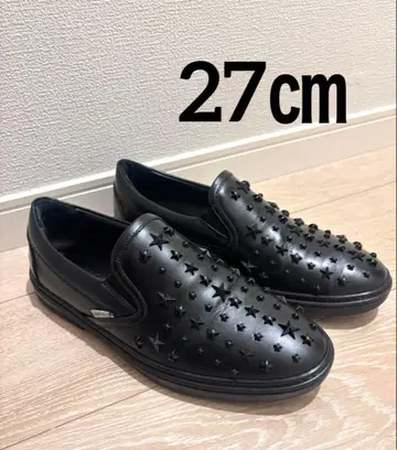 지미추 스타 스터드 슬립온 스니커즈 27cm 블랙