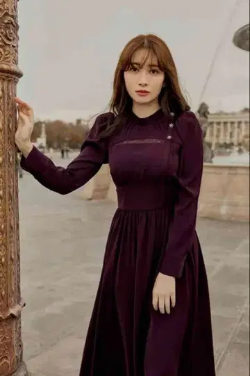 Herlipto 버건디 원피스