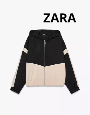 [ ZARA ] 후드 부착 블루종