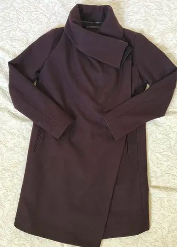 올세인츠 망토? 케이프풍 2way 울 코트 버건디 36