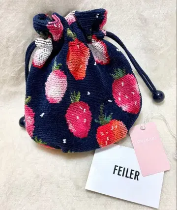 FEILER 러브리바이페이러 스트로베리 도트 복조리 파우치