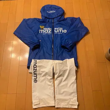 마즈메 우비 ROUGH WATER 레인 수트 VI 블루 L