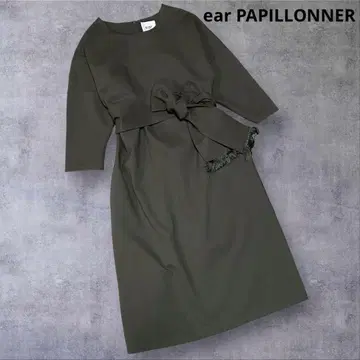 ear PAPILLONNER 프린지 벨트 7부 소매 원피스