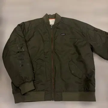 X-GIRL MA-1 스타일 자켓 올리브 그린
