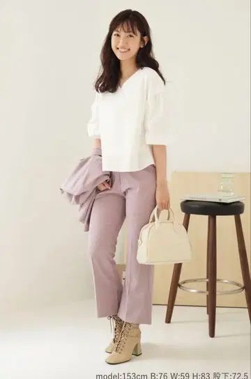 COHINA 셋업 가능 플레어 팬츠 regular-XS