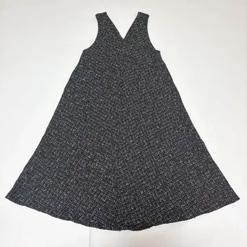 새상품급 비어즐리 트위드 플레어 원피스 오버롤 스커트 블랙