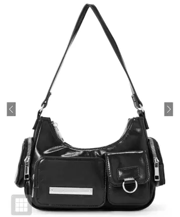 블랙 핸드백 지퍼 포함