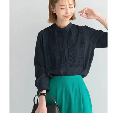 네이비 블라우스 어반리서치 로쏘 FREE