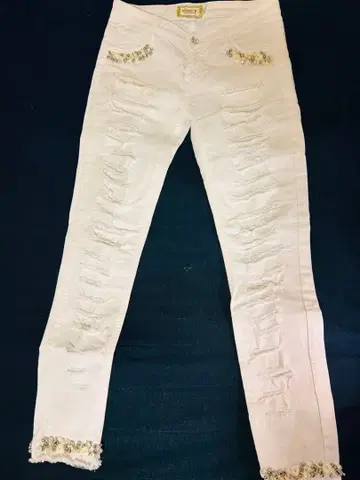 MET 화이트 데미지 데님 26