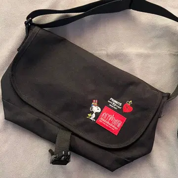 스누피 Manhattan Portage 메신저 백 블랙