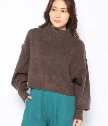 카스타네 숏 니트 브라운 미사용 새상품