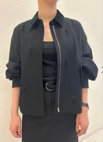 데프레 소프트 울 옥스퍼드 숏 셔츠 블루종