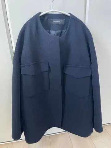 JOURNAL STANDARD 노카라 코트 자켓 네이비