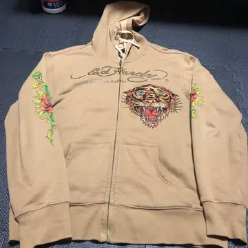 Ed Hardy 스톤 장식 풀 집업 후드티