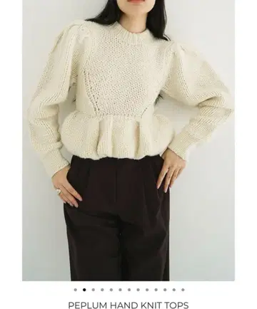 CLANE PEPLUM HAND KNIT TOPS