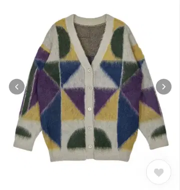[ Ameri ] COLOR BLOCK OVER KNIT CARDIGAN