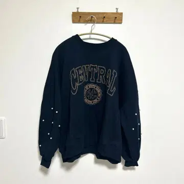 본르씰/소매 펄 로고 자수 맨투맨