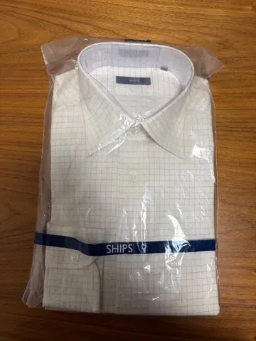 SHIPS 체크 무늬 긴팔 셔츠 화이트