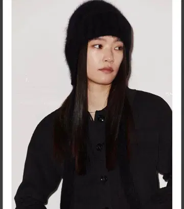 VEQUM MOHAIR KNIT CAP Black