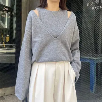 [ 즉시 구매 가능 ] 카프리슈레마쥬 2SET 어깨 슬릿 니트