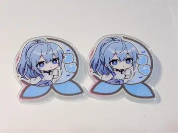 컬러풀 피치 루나 아크릴 클립