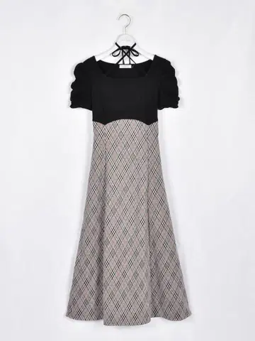 evelyn 도킹 체크 원피스