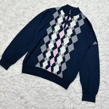 [c6536] adidas 니트 스웨터 골프 네이비