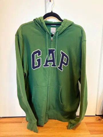 GAP 그린 후드 부착 집업 후드티