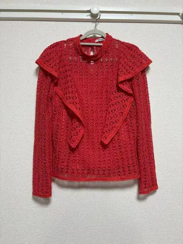 레이스 편직 상의