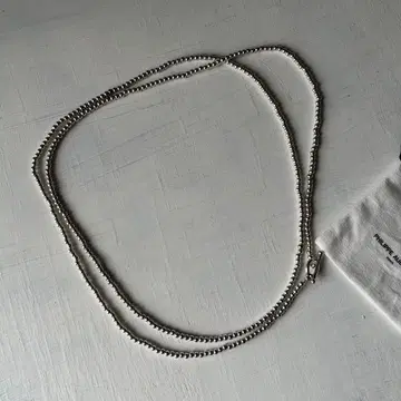 새상품 필립 오디베일 볼 체인 목걸이 토글식 실버