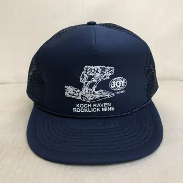 [ US 구제 의류 ] KOCH RAVEN 빈티지 메쉬 캡 러버 프린트