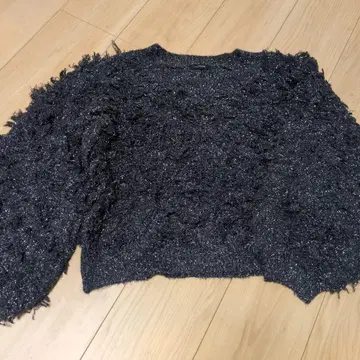 JEANASIS 라메 프린지 니트