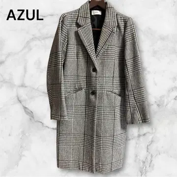 AZUL 아 줄 코트 체크 무늬 코트 L 사이즈