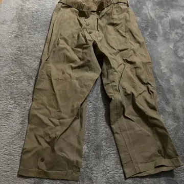 카키 워크 팬츠 벨트 루프 포함