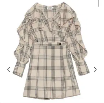 snidel 체크 무늬 프릴 미니 원피스