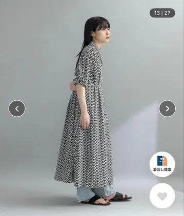 KBF 오픈 카라 원피스 레트로 WEB 한정 상품