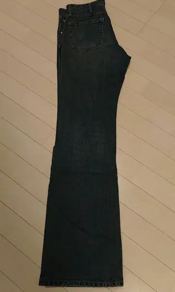 부츠컷 데님 플레어 데님 다크 블루