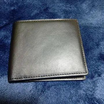 H&D 블랙 가죽 접이식 지갑