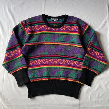 00s 올 패턴 울 니트 스웨터 그런지 Y2K vintage 헤이세이