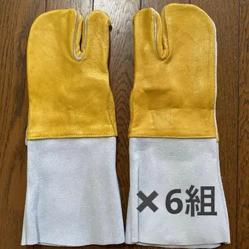 용접용 삼지 가죽 장갑 (6켤레)