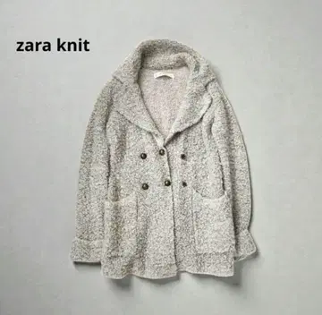 ZARA KNIT 부클레 더블 버튼 니트 자켓 M