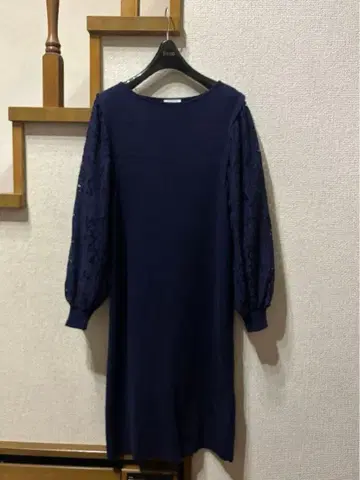 에포카 더 샵 니트 소매 레이스 타이트 니트 원피스