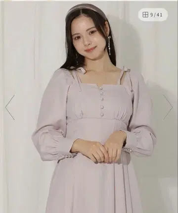 [ 정가 16940엔 ] 숄더 리본 턱 플레어 원피스 윌 셀렉션