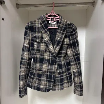 여성용 체크 자켓 S 사이즈