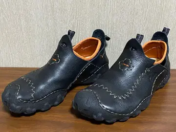 클락스 MOKO HILL 가죽 슬립온 스니커즈 사이즈 7G 블랙