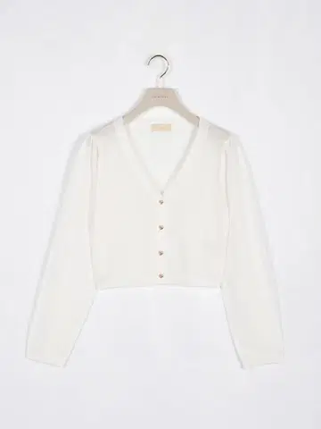 안미르 An MILLE 하트 버튼 UV 가디건 화이트