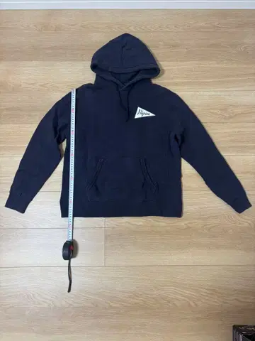 네이비 후드 부착 후드티