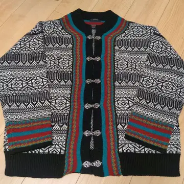 지나시스 기하학 패턴 티롤리안 가디건