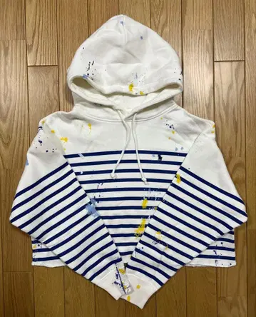 랄프 로렌 후드티 숏 슬리브 컷오프 후디