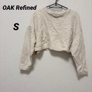 OAK Refined [ S ] 베이지 크롭 트레이닝복